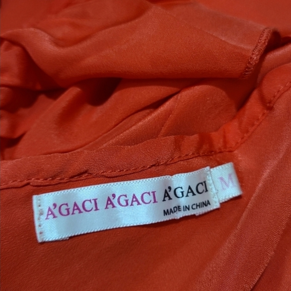 A'GACI ruffled smock mini dress size M - Picture 5 of 8